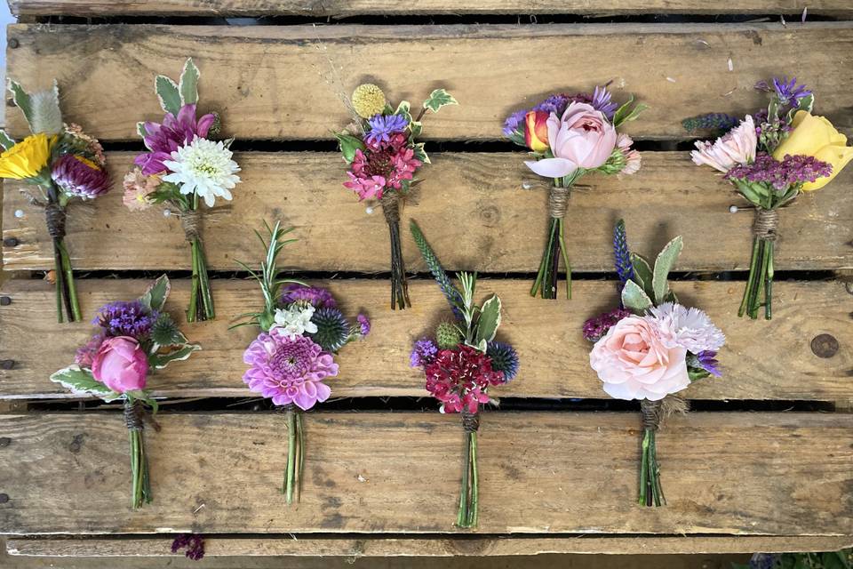 Assorted buttonholes