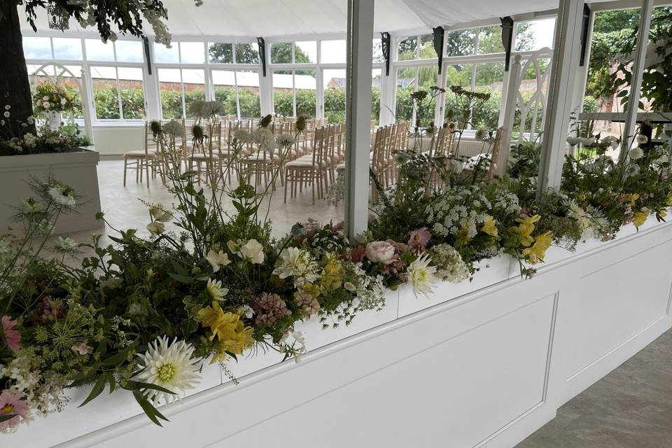 Mantelpiece meadow boxes