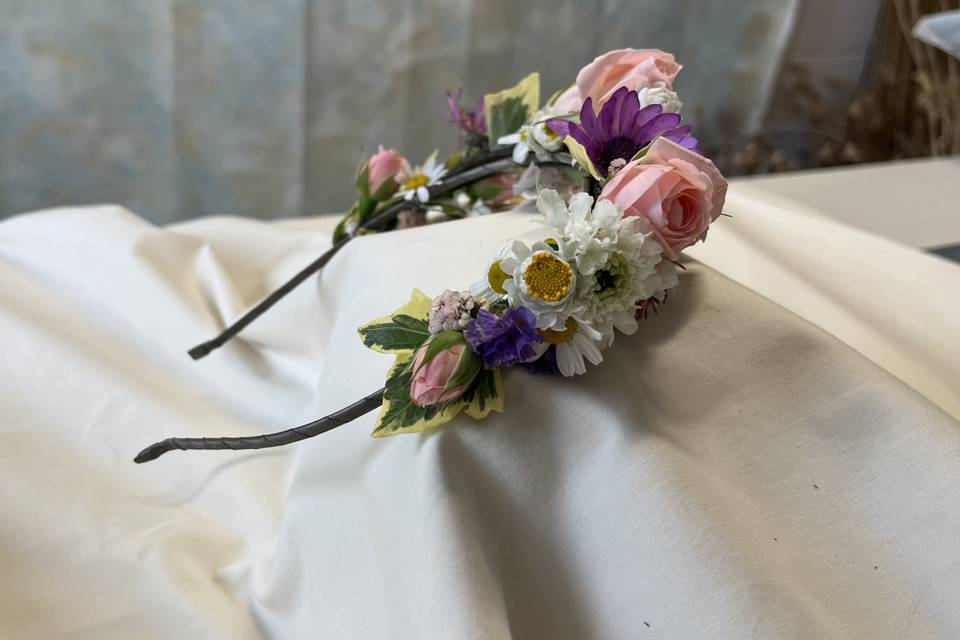 Flower girl hair band