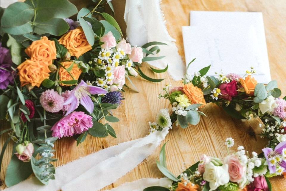 Flower crown and matching Brid