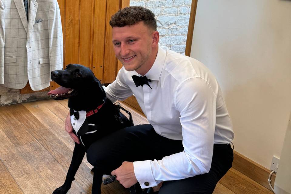 Groom and their dog