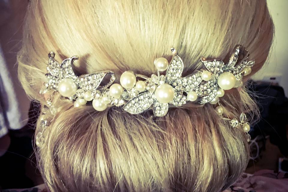 Bun and hair piece